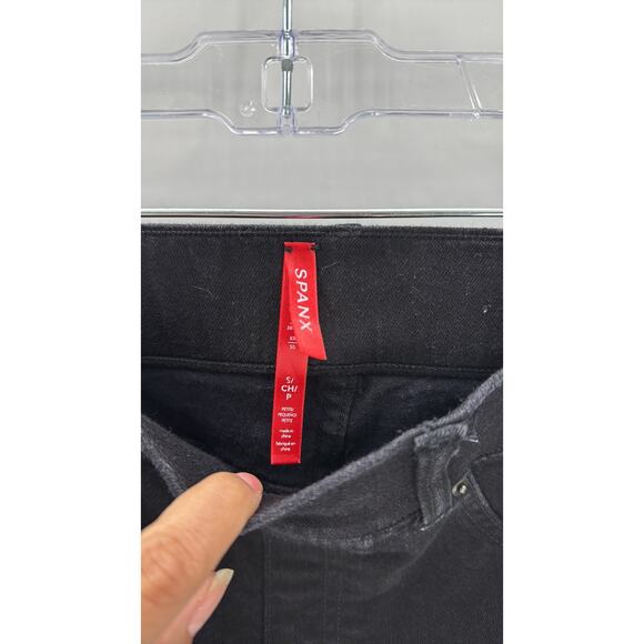 Spanx EveryWear Flare Jeans Womens High Rise Pull On Clean Black size S classy - Picture 5 of 7